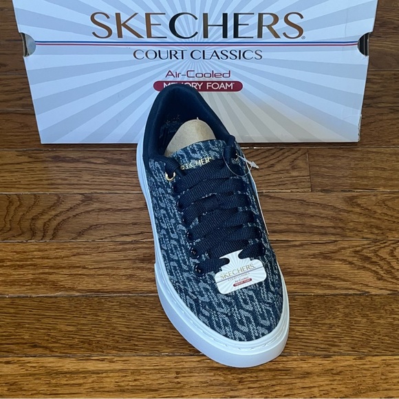 Sketchers Court Classic Cordova Classic Low Top Sneakers Blue Denim Women’s 5 - Picture 7 of 13